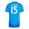 Virallinen Fanipaita Italia Giorgio Scalvini 15 Kotipelipaita Euro 2024 - Miesten